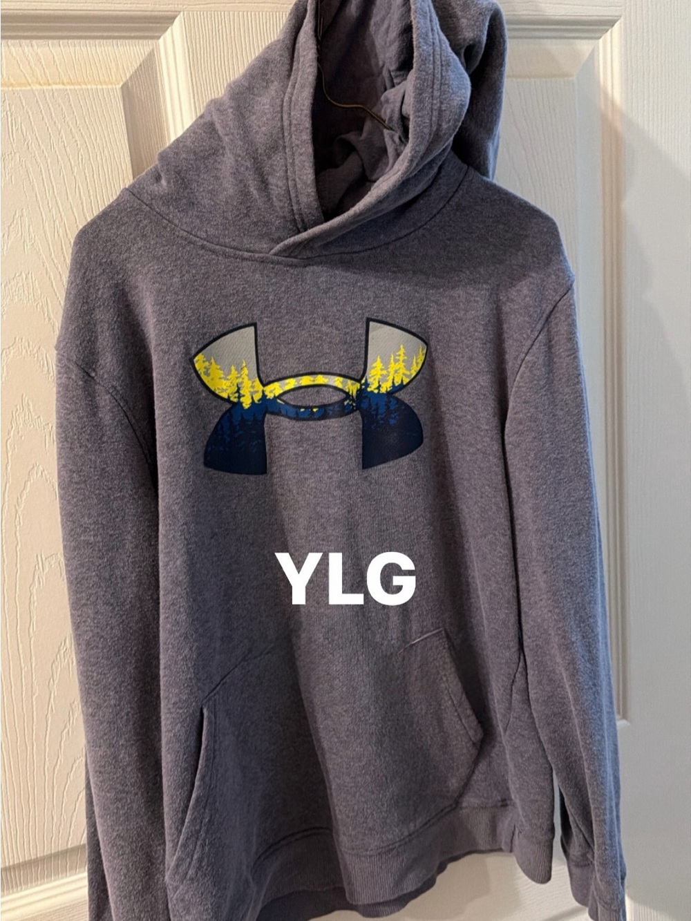 Under Armour Gray Hoodie with Yellow & Navy Logo